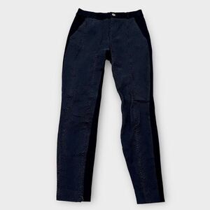 Zara Snake Print Black Trousers Pant with zipper Ankle Size S